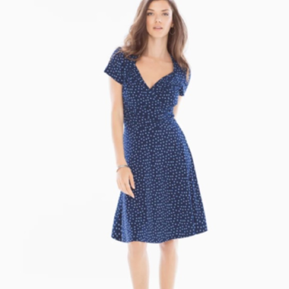 LEOTA Sweetheart Short Sleeves Confetti Dress | L